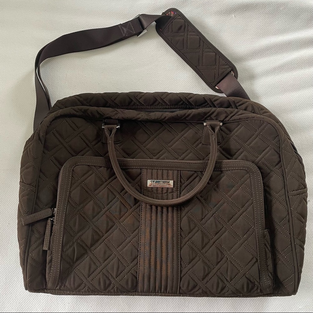 NWOT Vera Bradley Weekender Brown Performance Twill